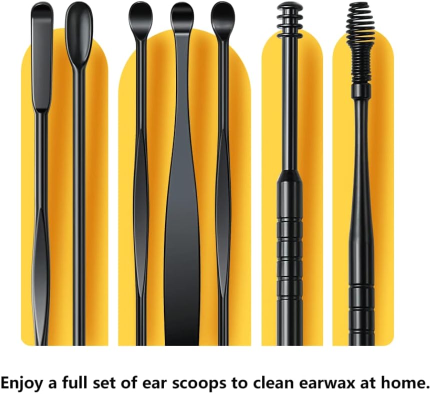 CAAL Ear Pick 7pcs Ear Wax Cleaner Tool Set Ear Wax Remover Tool Ear Cleaning Kit