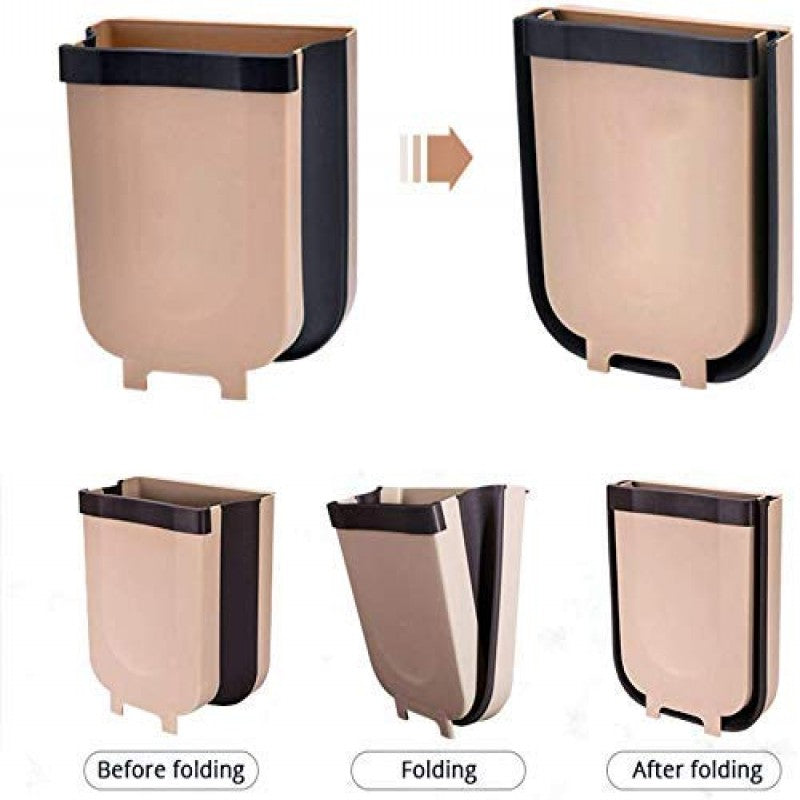Big size Hanging Trash Can Kitchen Cabinet Door Collapsible Dust Bin, Hanging Trash Holder Dustbin