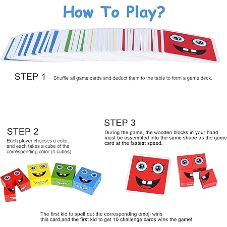 Crazy Face Challenge Game with Flash Cards | Hilarious Face-Making Board Game for Kids & Families | Fun & Interactive Family Challenge Game for Parties