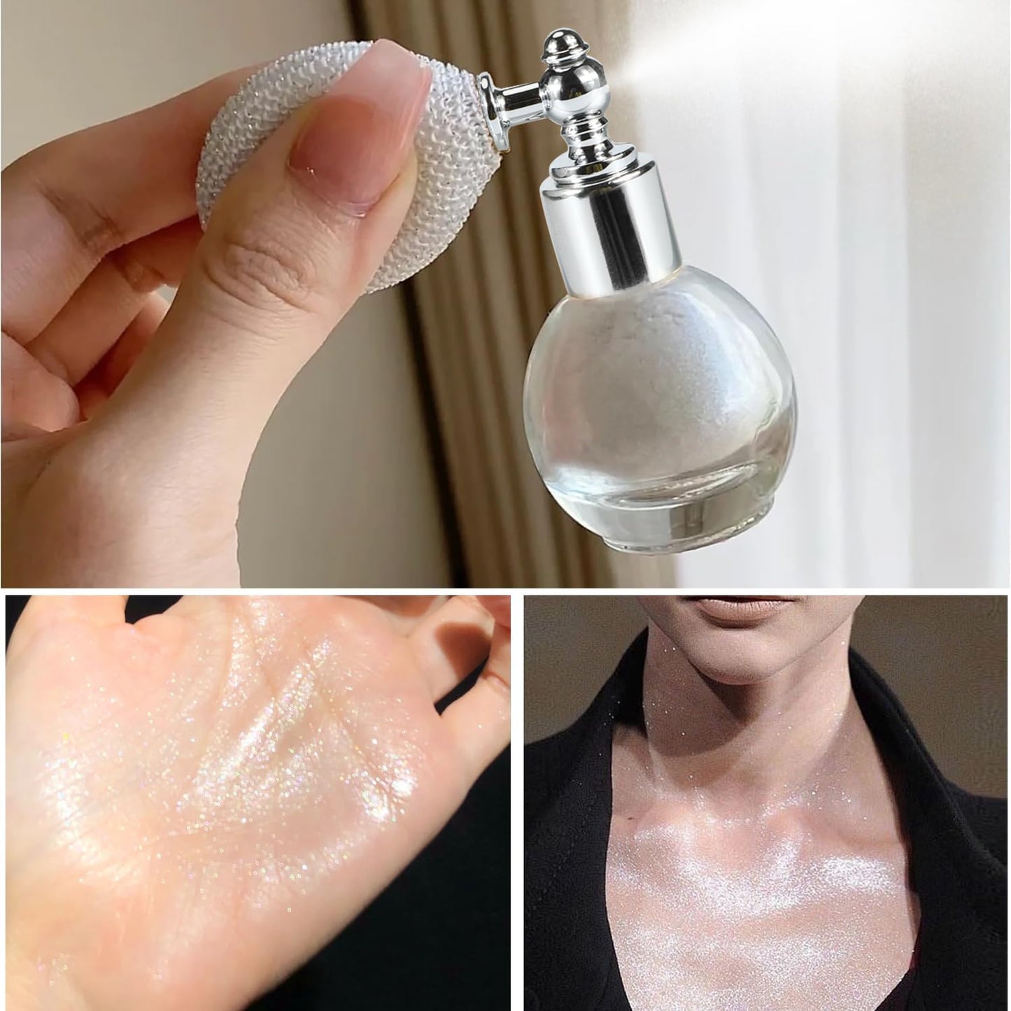 Original AnyLady Diamond Highlighter Powder Spray Waterproof High Gloss Glitter Body Bronzer Highlight Powder Face Contour Illuminator Makeup
