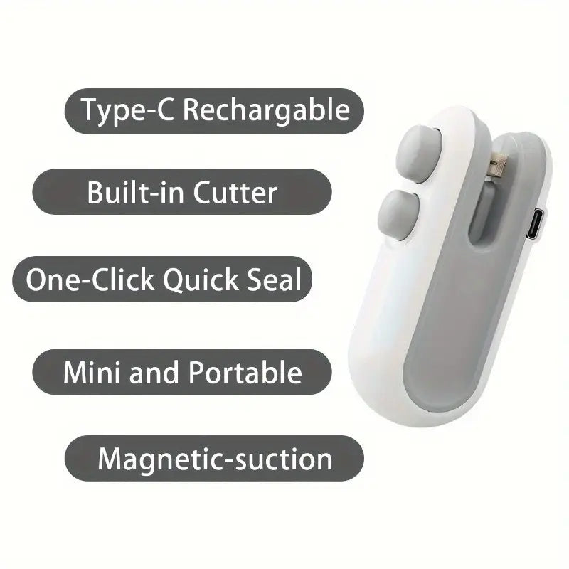 Rechargeable 2 in 1 Food Bag Sealer And Cutter