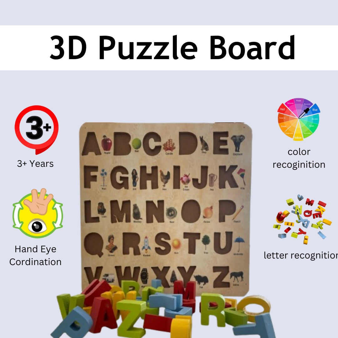 Capital Alphabets Puzzle -  ABC Learning Board