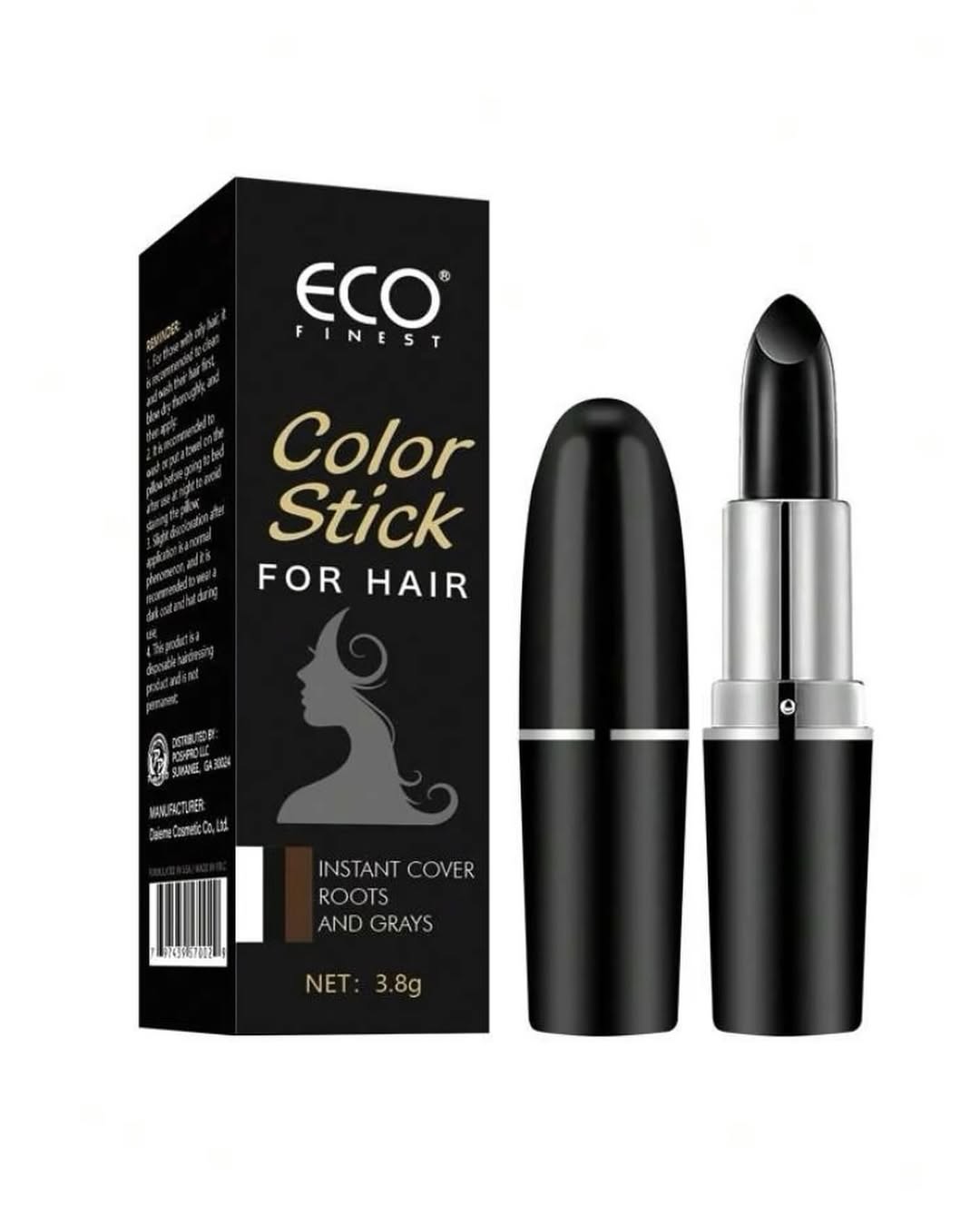 New 2 in One Hair Dye Color Stick (Black,Brown)
