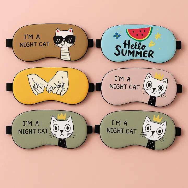 Comfortable Soft Cute Sleep Mask with Cooling Gel Pad For Eyes Super Soft Breathable Cool Warm Therapy Sleeping Mask for Women