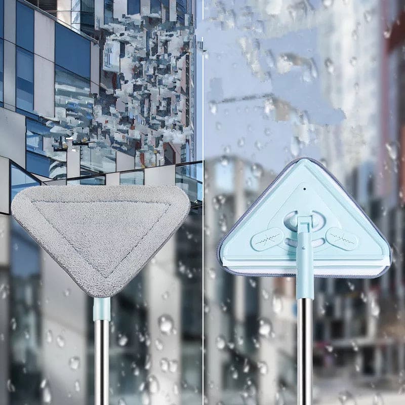 Triangle Mop, 360˚ Degree Rotatable Triangular Cleaning Mop, Adjustable Spin Scrubber Tool